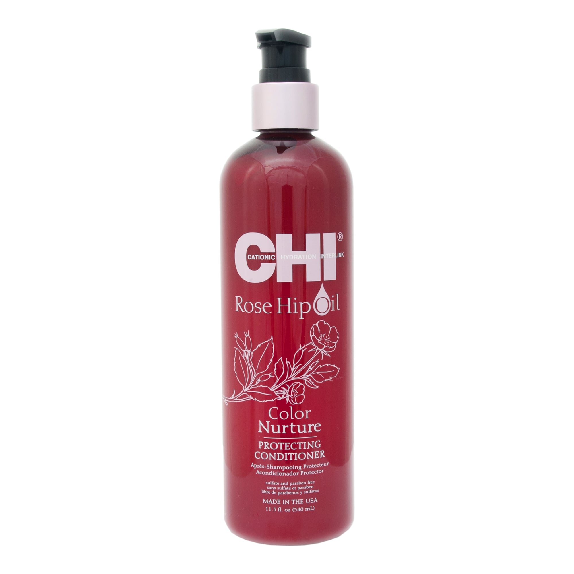 Захисний кондиціонер для фарбованого волосся CHI Rose Hip Oil Color Nurture Protecting Conditioner з олією троянди та кератином, 350 мл